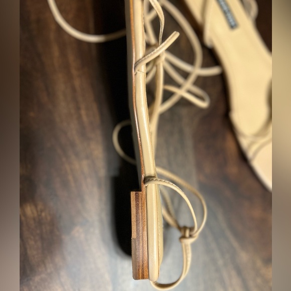 Nine West Woman’s Minus Ankle Wrap Flat Sandal, Size 8, Nude Sandal - Picture 3 of 3